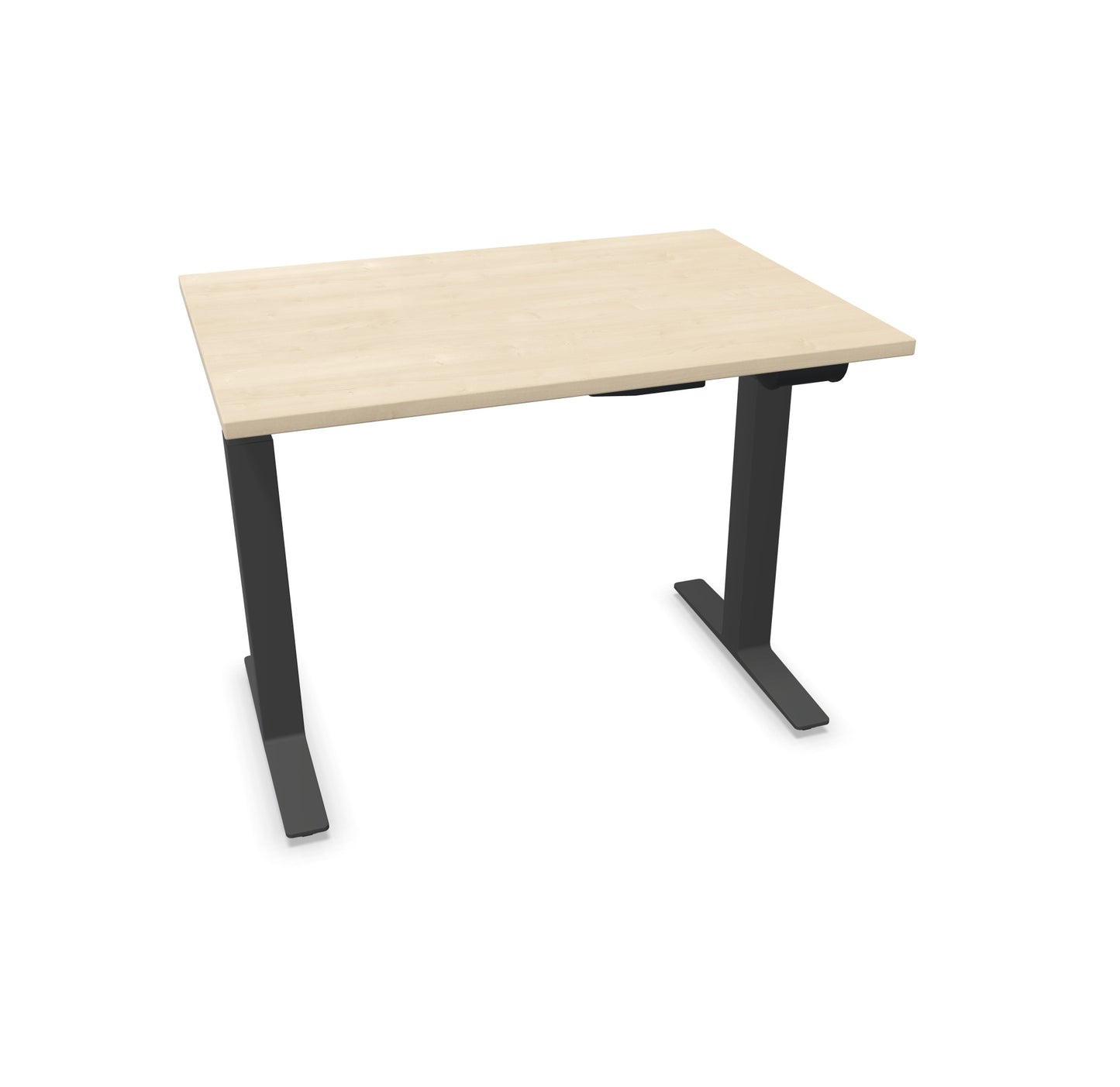 TALO.YOU Sitz-Steh-Schreibtisch mit Gaslift 1000x700mm Tischplatte Ahorndekor - Gestell Anthrazit - 6039101