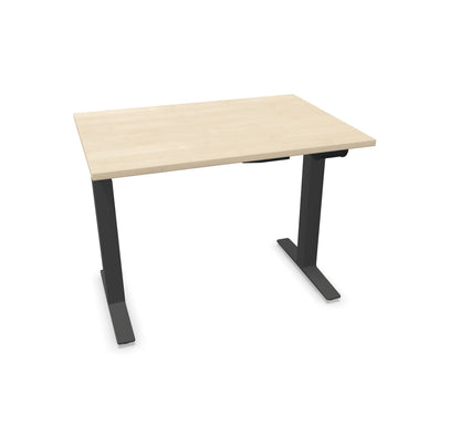 TALO.YOU Sitz-Steh-Schreibtisch mit Gaslift 1000x700mm Tischplatte Ahorndekor - Gestell Anthrazit - 6039101