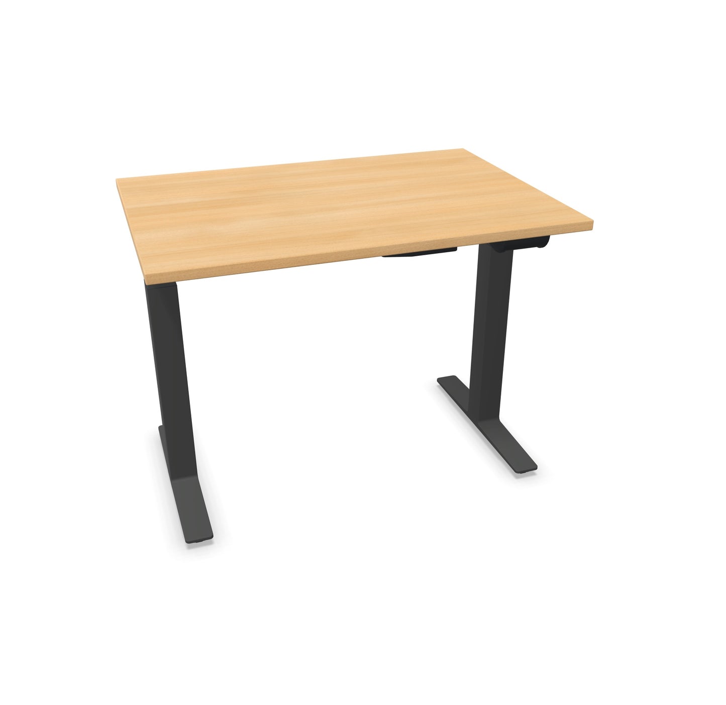 TALO.YOU Sitz-Steh-Schreibtisch mit Gaslift 1000x700mm Tischplatte Eichendekor - Gestell Anthrazit - 6039104
