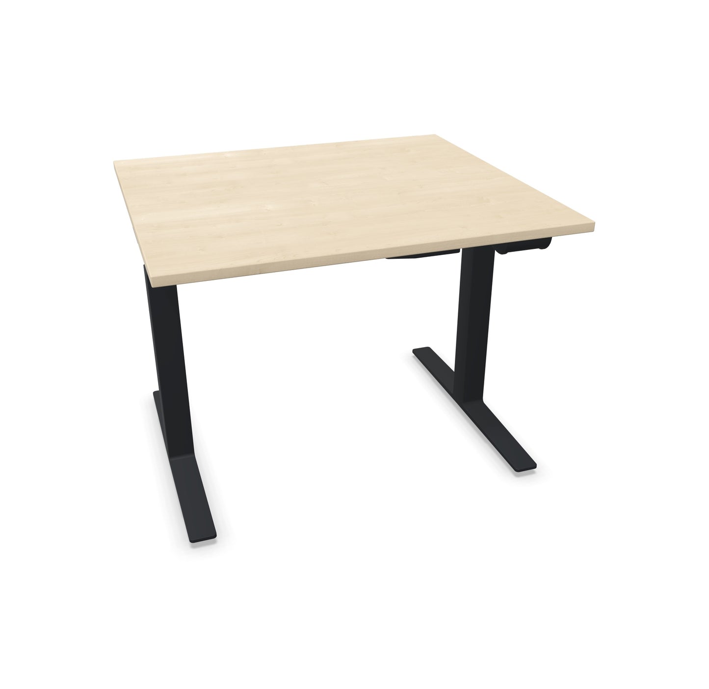 TALO.YOU Sitz-Steh-Schreibtisch mit Gaslift 1000x900mm Tischplatte Ahorndekor - Gestell Schwarz - 6039113