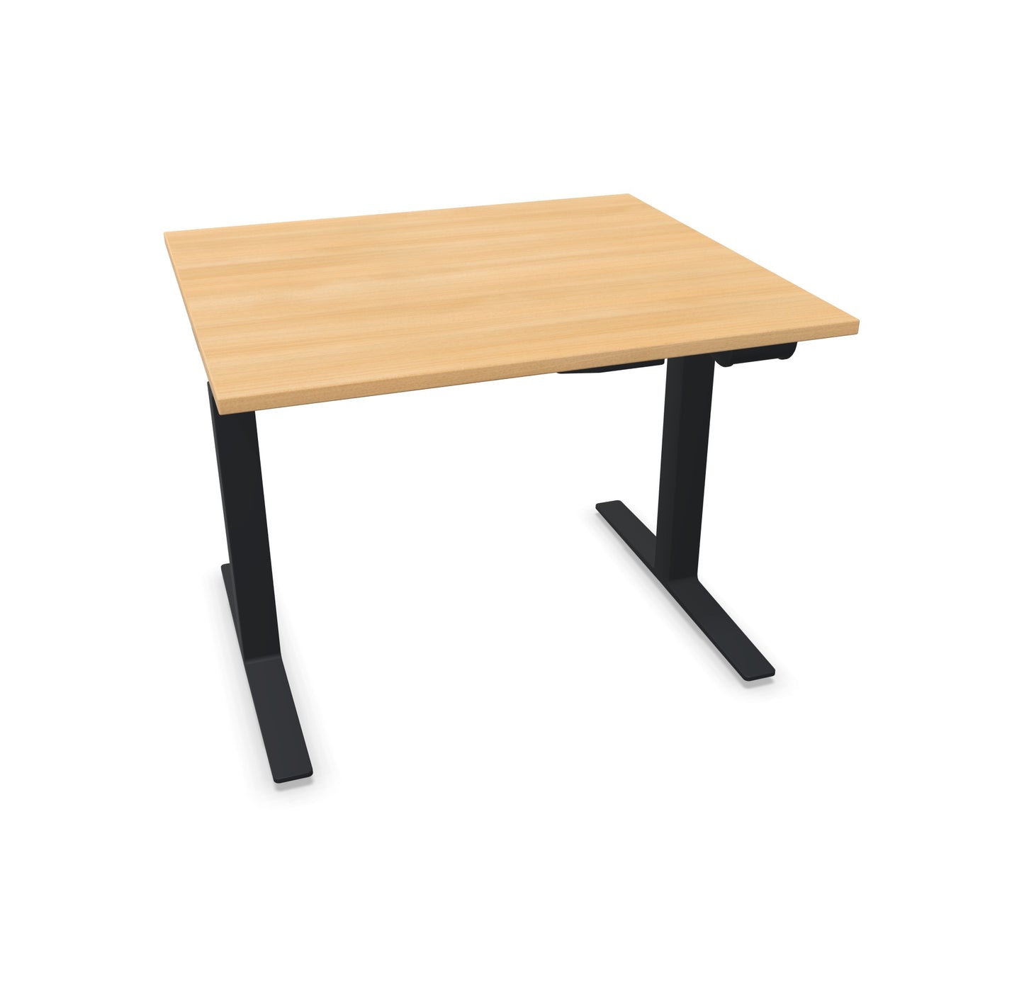 TALO.YOU Sitz-Steh-Schreibtisch mit Gaslift 1000x900mm Tischplatte Eichendekor - Gestell Schwarz - 6039116