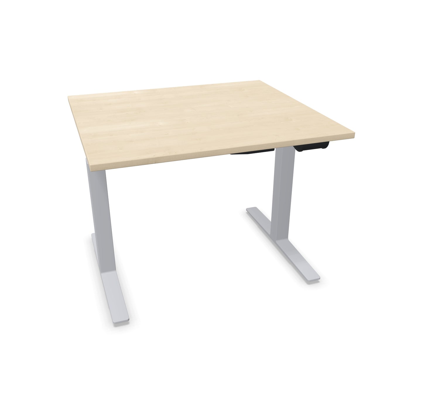 TALO.YOU Sitz-Steh-Schreibtisch mit Gaslift 1000x900mm Tischplatte Ahorndekor - Gestell Silbergrau - 6039119