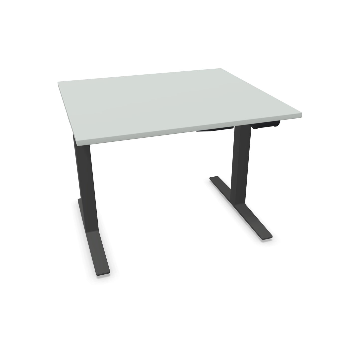 TALO.YOU Sitz-Steh-Schreibtisch mit Gaslift 1000x900mm Tischplatte Lichtgrau - Gestell Anthrazit - 6039124