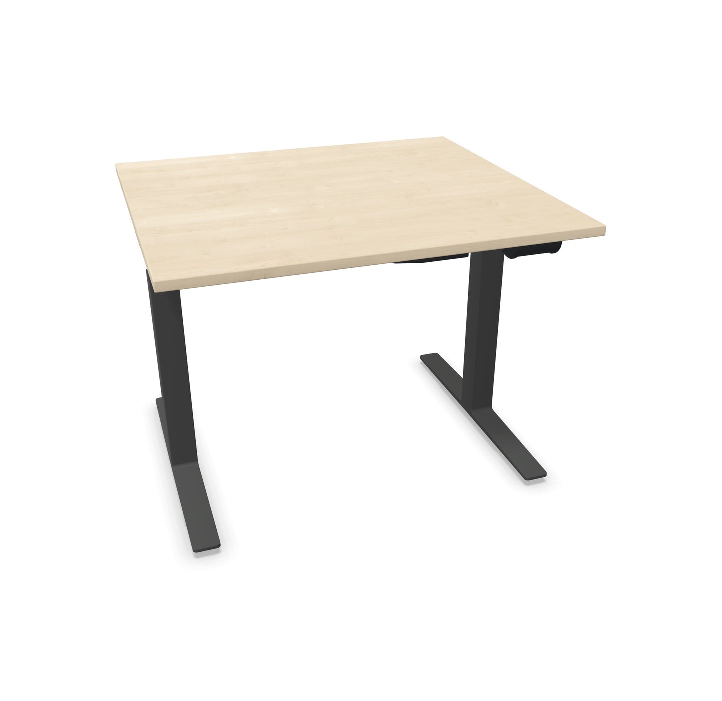 TALO.YOU Sitz-Steh-Schreibtisch mit Gaslift 1000x900mm Tischplatte Ahorndekor - Gestell Anthrazit - 6039125