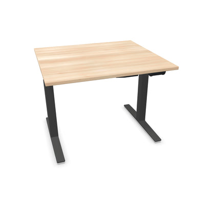 TALO.YOU Sitz-Steh-Schreibtisch mit Gaslift 1000x900mm Tischplatte Akaziendekor - Gestell Anthrazit - 6039126