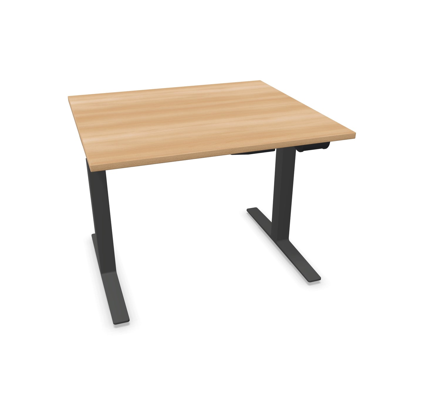 TALO.YOU Sitz-Steh-Schreibtisch mit Gaslift 1000x900mm Tischplatte Buchendekor - Gestell Anthrazit - 6039127