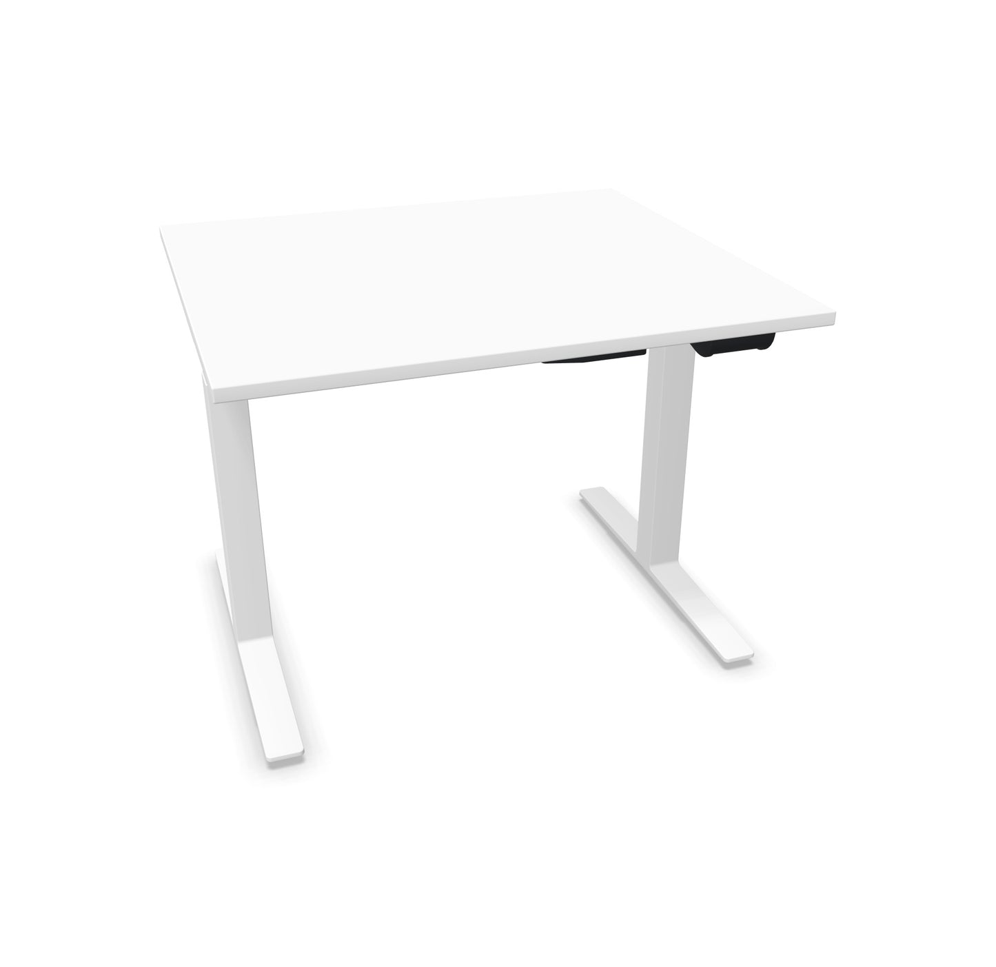 TALO.YOU Sitz-Steh-Schreibtisch mit Gaslift 1000x900mm Tischplatte Weiss - Gestell Weiss - 6039129