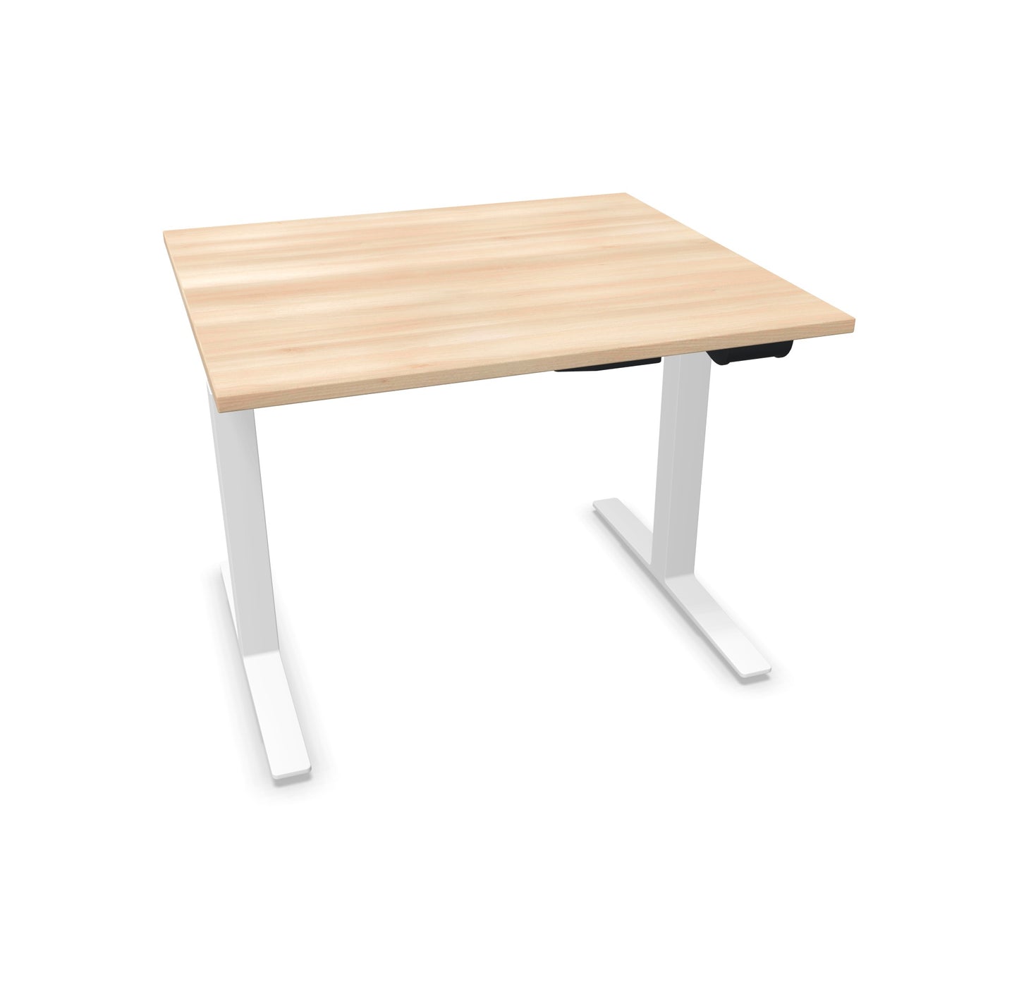 TALO.YOU Sitz-Steh-Schreibtisch mit Gaslift 1000x900mm Tischplatte Akaziendekor - Gestell Weiss - 6039132
