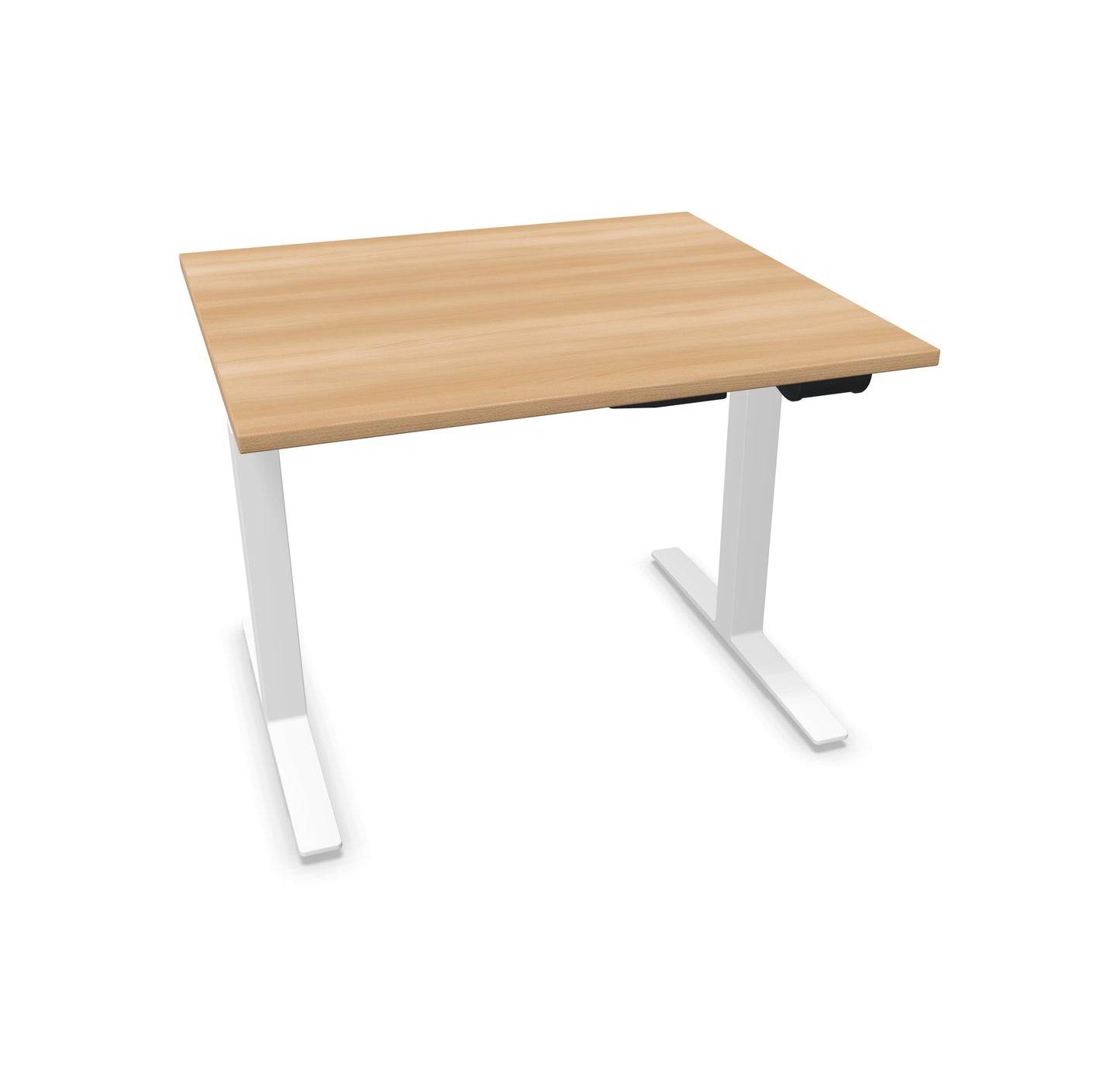 TALO.YOU Sitz-Steh-Schreibtisch mit Gaslift 1000x900mm Tischplatte Eichendekor - Gestell Weiss - 6039134