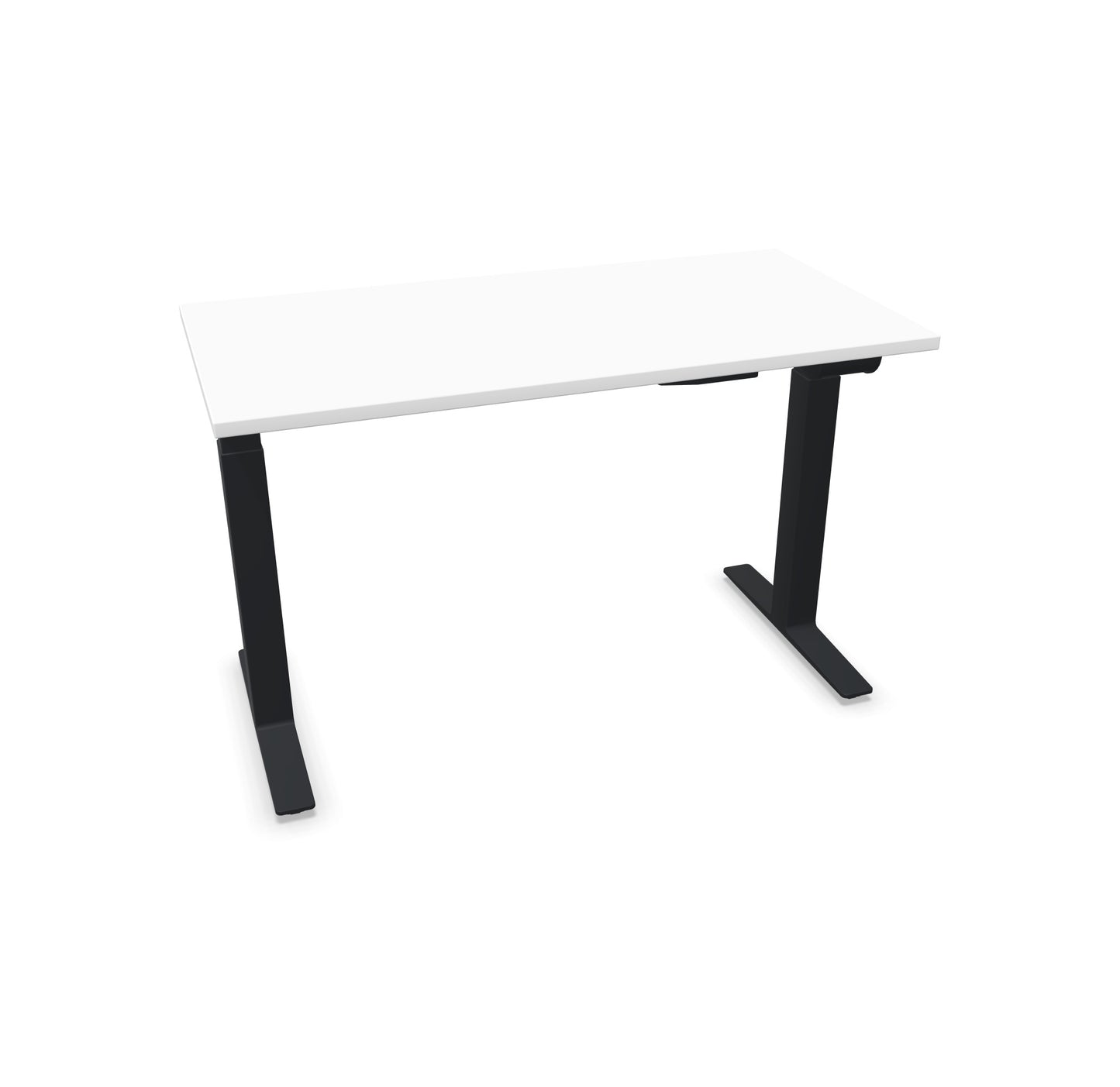 TALO.YOU Sitz-Steh-Schreibtisch mit Gaslift 1200x600mm Tischplatte Weiss - Gestell Schwarz - 6039159