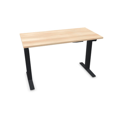TALO.YOU Sitz-Steh-Schreibtisch mit Gaslift 1200x600mm Tischplatte Akaziendekor - Gestell Schwarz - 6039162
