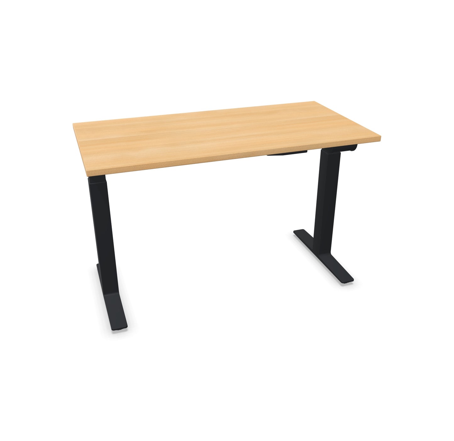 TALO.YOU Sitz-Steh-Schreibtisch mit Gaslift 1200x600mm Tischplatte Eichendekor - Gestell Schwarz - 6039164