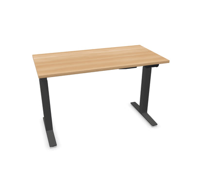 TALO.YOU Sitz-Steh-Schreibtisch mit Gaslift 1200x600mm Tischplatte Buchendekor - Gestell Anthrazit - 6039175