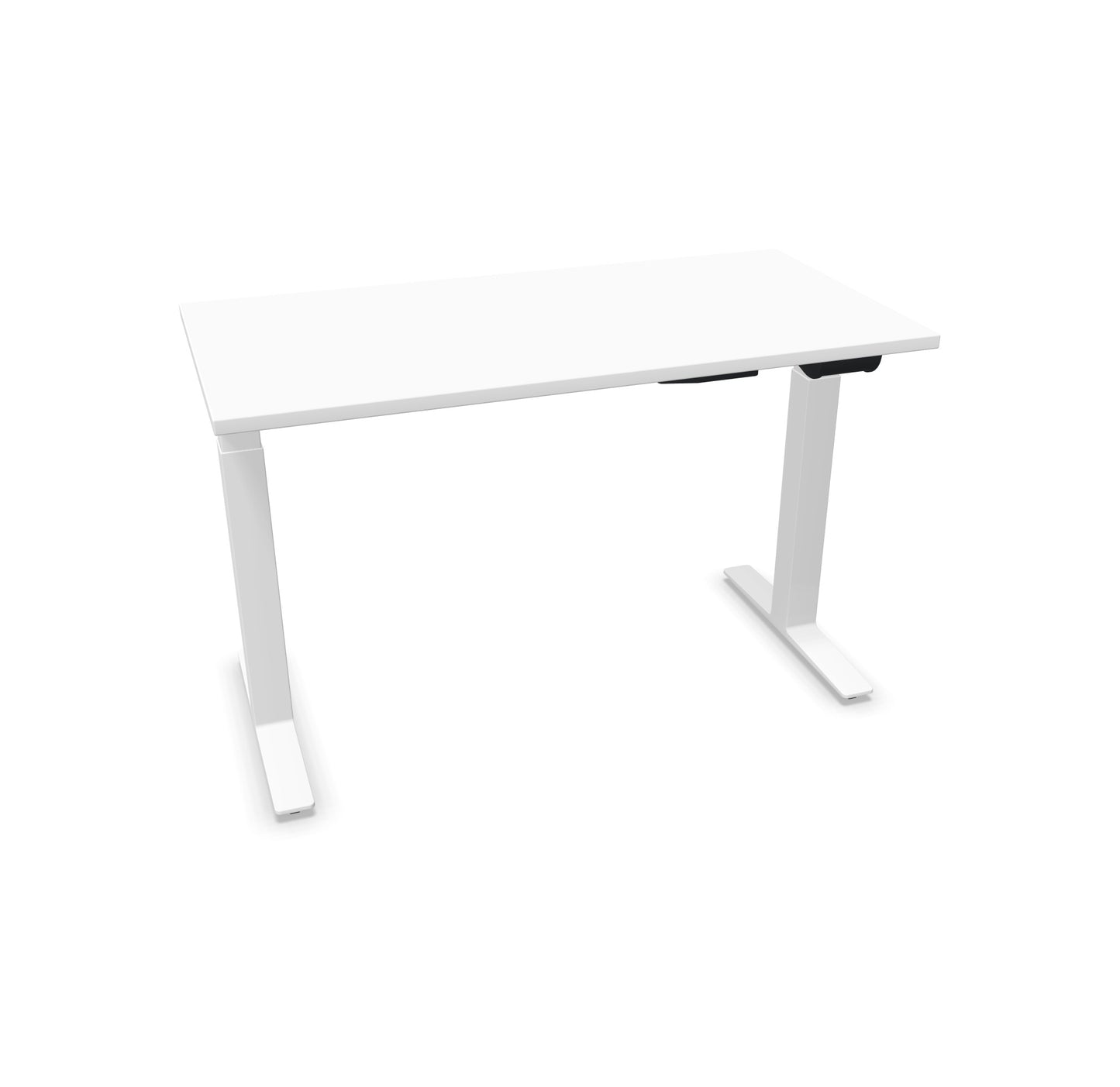 TALO.YOU Sitz-Steh-Schreibtisch mit Gaslift 1200x600mm Tischplatte Weiss - Gestell Weiss - 6039177