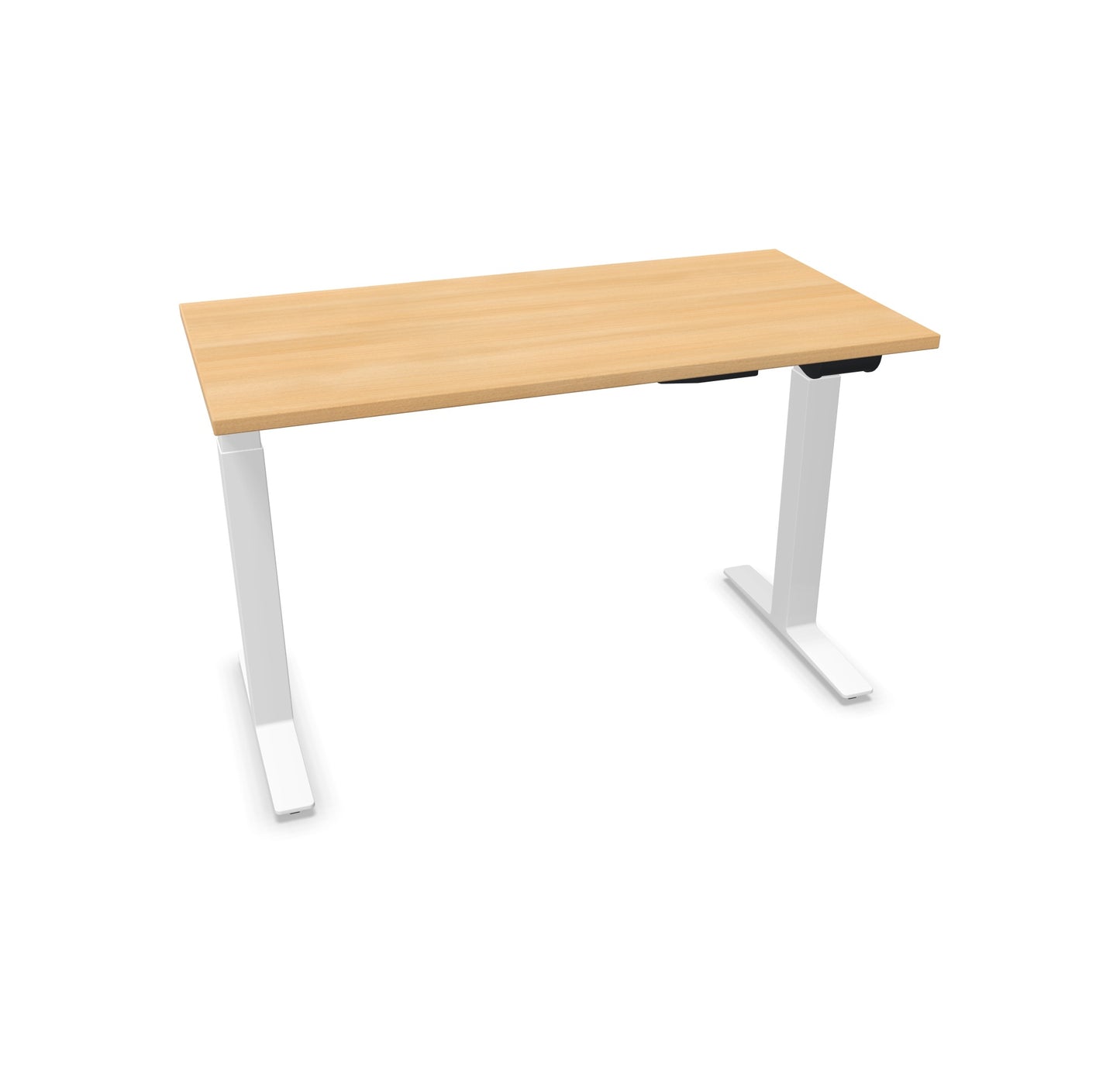TALO.YOU Sitz-Steh-Schreibtisch mit Gaslift 1200x600mm Tischplatte Eichendekor - Gestell Weiss - 6039182