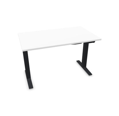 TALO.YOU Sitz-Steh-Schreibtisch mit Gaslift 1200x700mm Tischplatte Weiss - Gestell Schwarz - 6039183