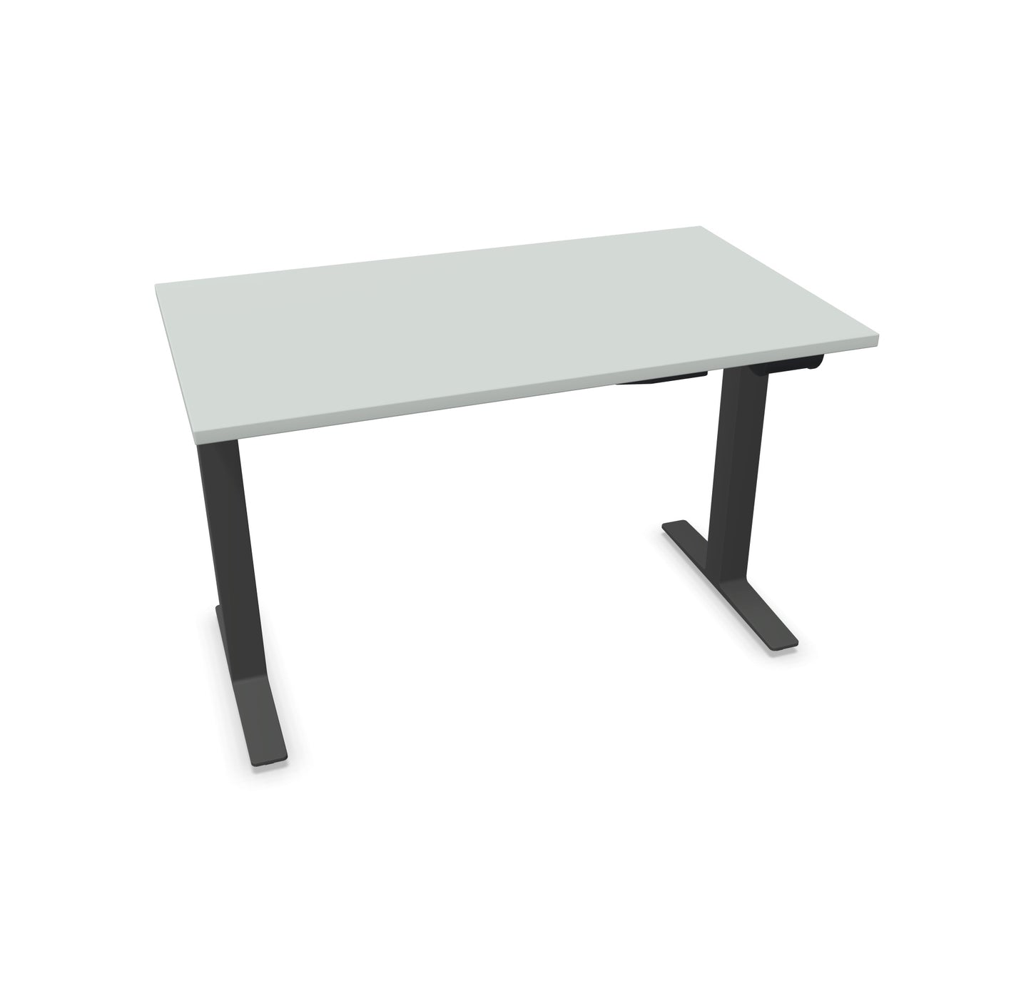 TALO.YOU Sitz-Steh-Schreibtisch mit Gaslift 1200x700mm Tischplatte Lichtgrau - Gestell Anthrazit - 6039197