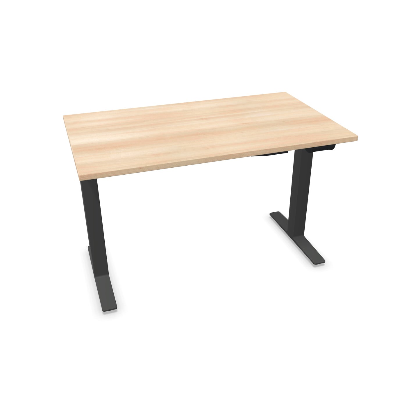 TALO.YOU Sitz-Steh-Schreibtisch mit Gaslift 1200x700mm Tischplatte Akaziendekor - Gestell Anthrazit - 6039199