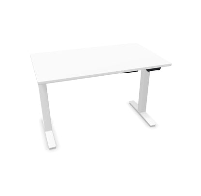TALO.YOU Sitz-Steh-Schreibtisch mit Gaslift 1200x700mm Tischplatte Weiss - Gestell Weiss - 6039202
