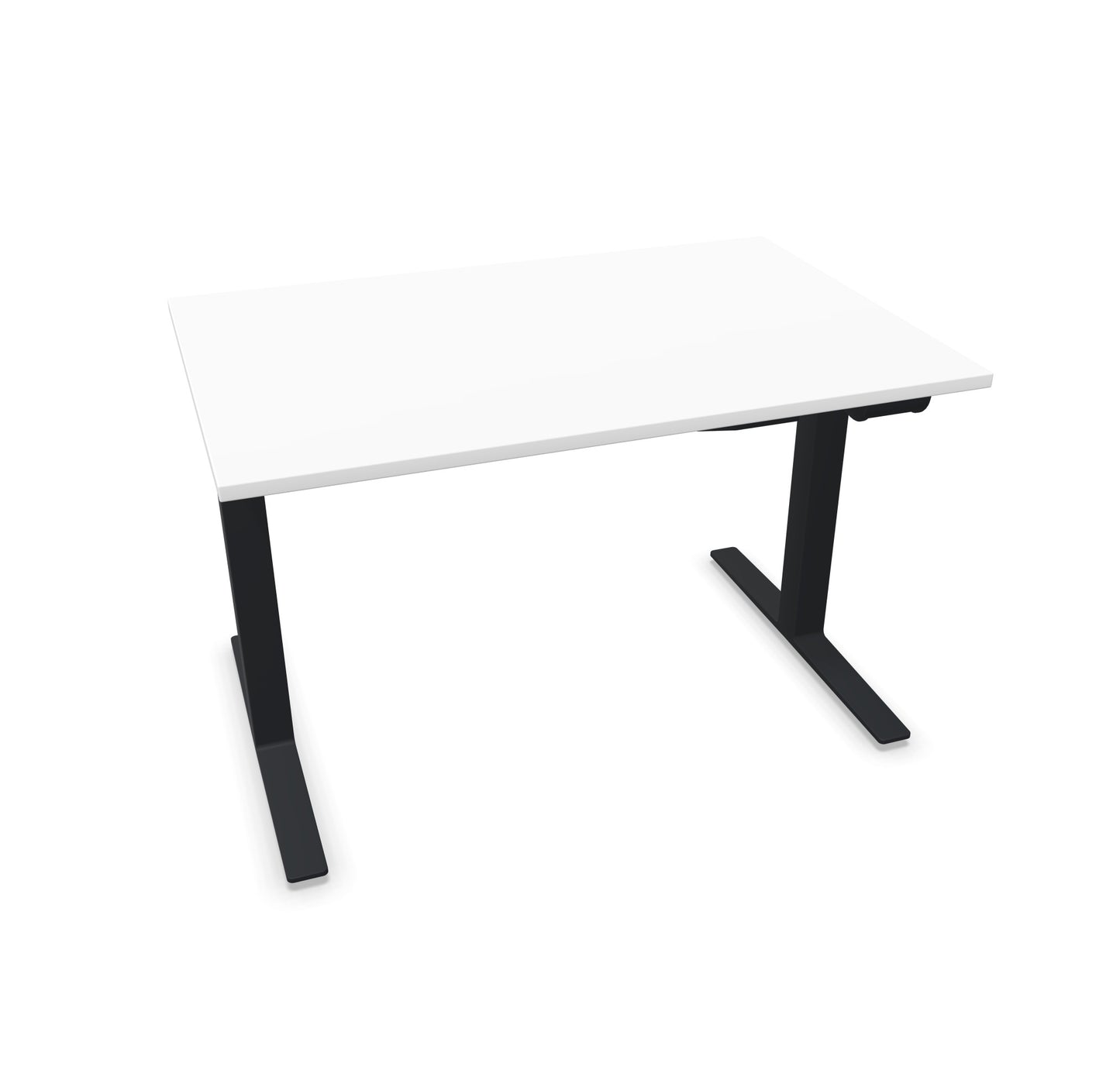 TALO.YOU Sitz-Steh-Schreibtisch mit Gaslift 1200x800mm Tischplatte Weiss - Gestell Schwarz - 6039208