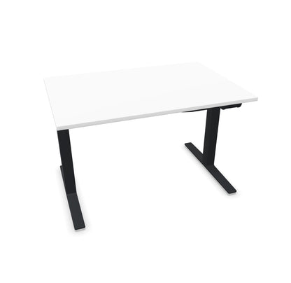 TALO.YOU Sitz-Steh-Schreibtisch mit Gaslift 1200x800mm Tischplatte Weiss - Gestell Schwarz - 6039208