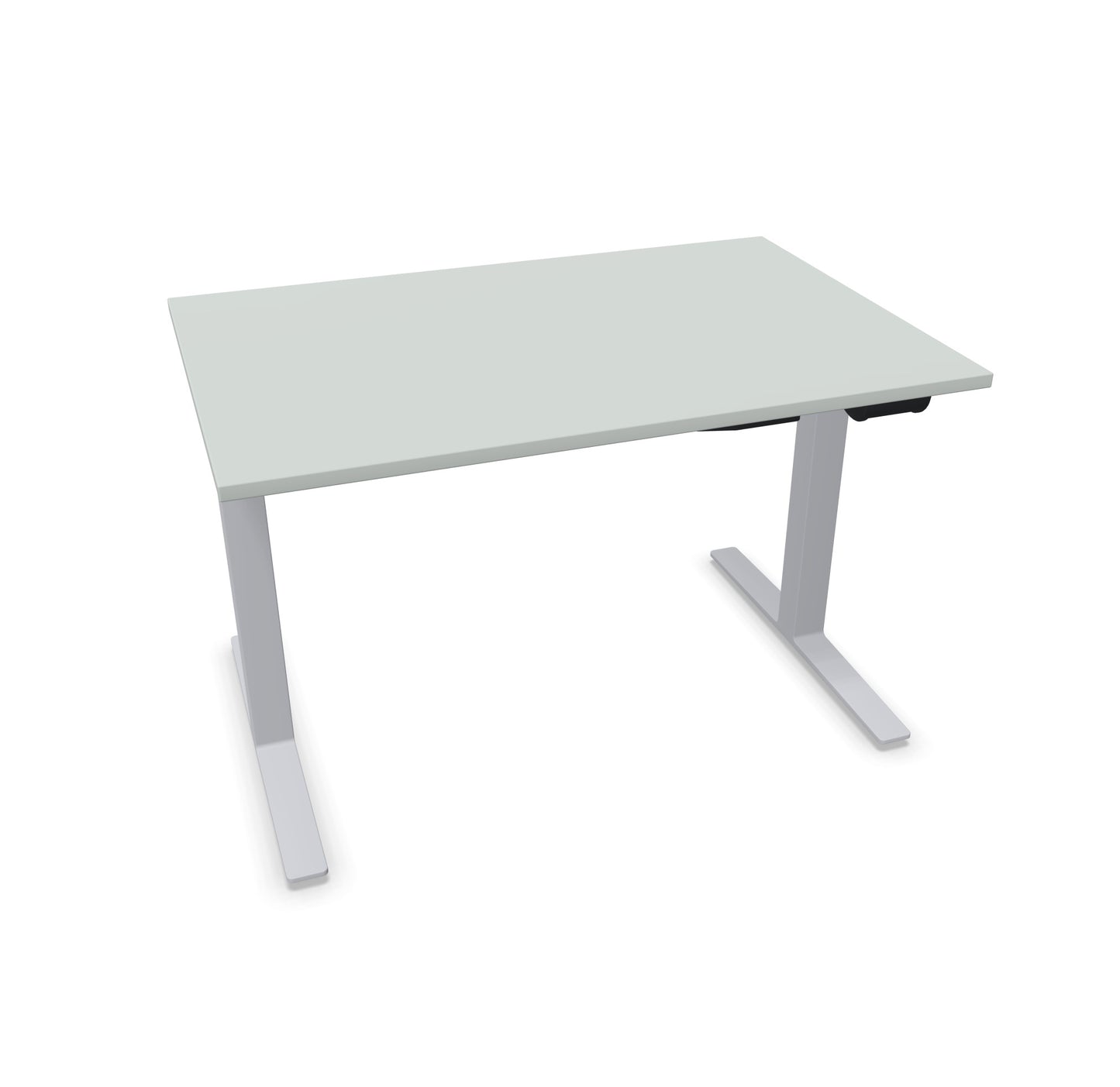 TALO.YOU Sitz-Steh-Schreibtisch mit Gaslift 1200x800mm Tischplatte Lichtgrau - Gestell Silbergrau - 6039215