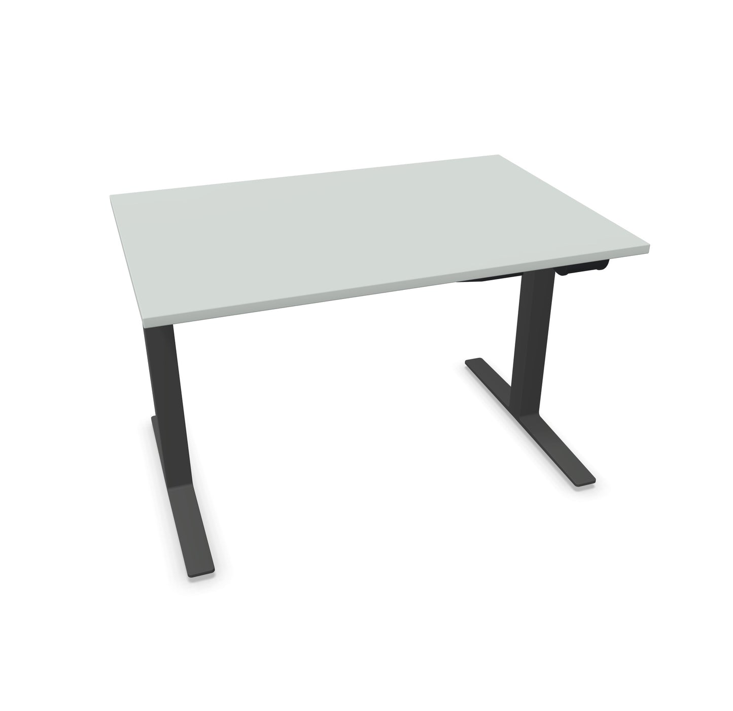 TALO.YOU Sitz-Steh-Schreibtisch mit Gaslift 1200x800mm Tischplatte Lichtgrau - Gestell Anthrazit - 6039221