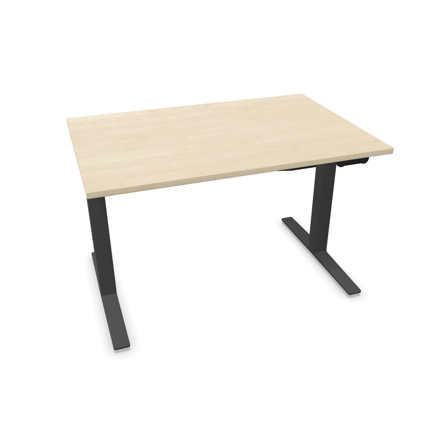 TALO.YOU Sitz-Steh-Schreibtisch mit Gaslift 1200x800mm Tischplatte Ahorndekor - Gestell Anthrazit - 6039222