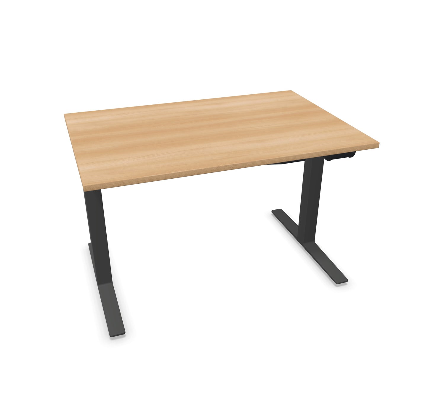TALO.YOU Sitz-Steh-Schreibtisch mit Gaslift 1200x800mm Tischplatte Buchendekor - Gestell Anthrazit - 6039224