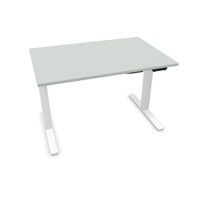TALO.YOU Sitz-Steh-Schreibtisch mit Gaslift 1200x800mm Tischplatte Lichtgrau - Gestell Weiss - 6039227