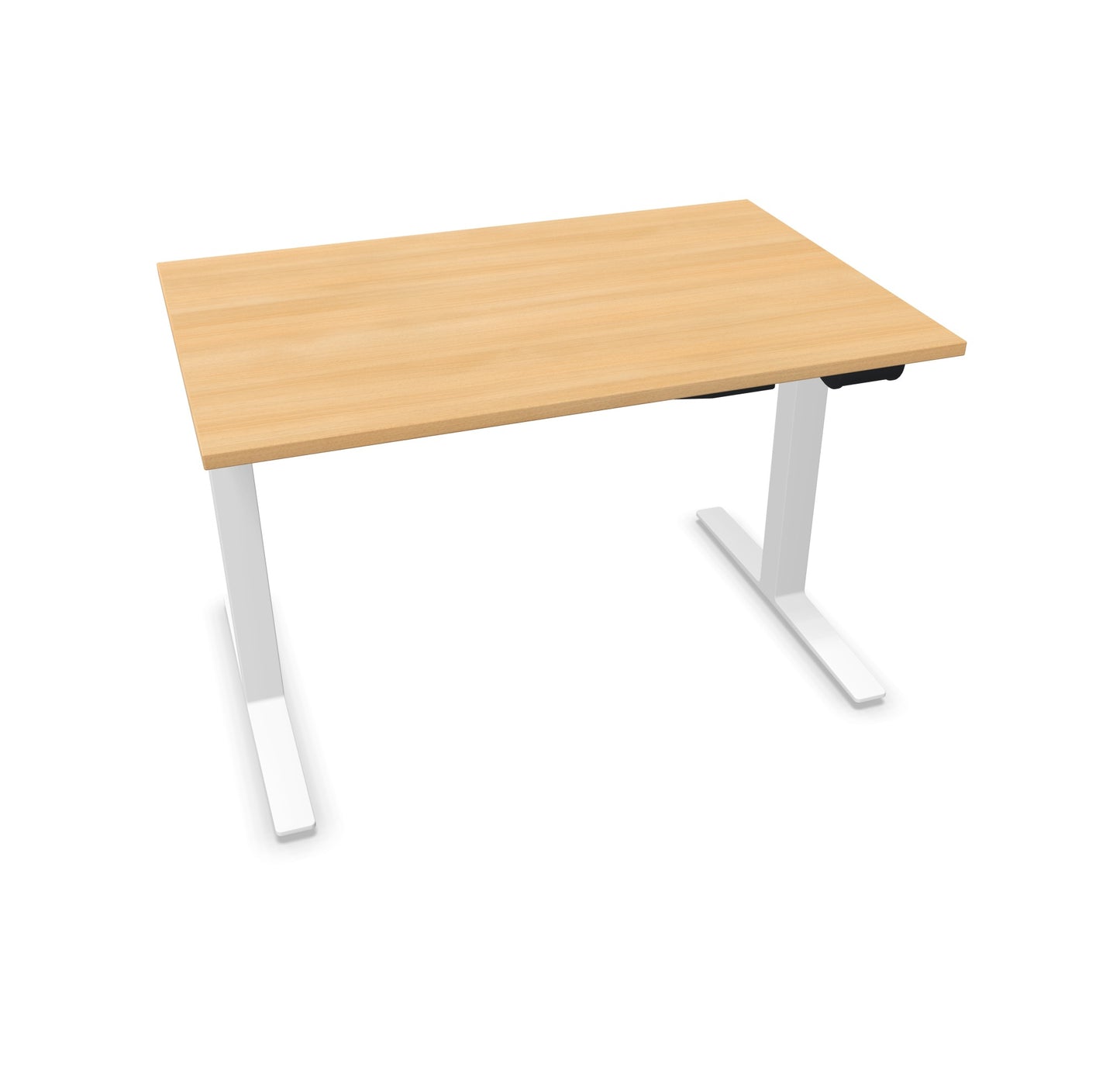 TALO.YOU Sitz-Steh-Schreibtisch mit Gaslift 1200x800mm Tischplatte Eichendekor - Gestell Weiss - 6039231
