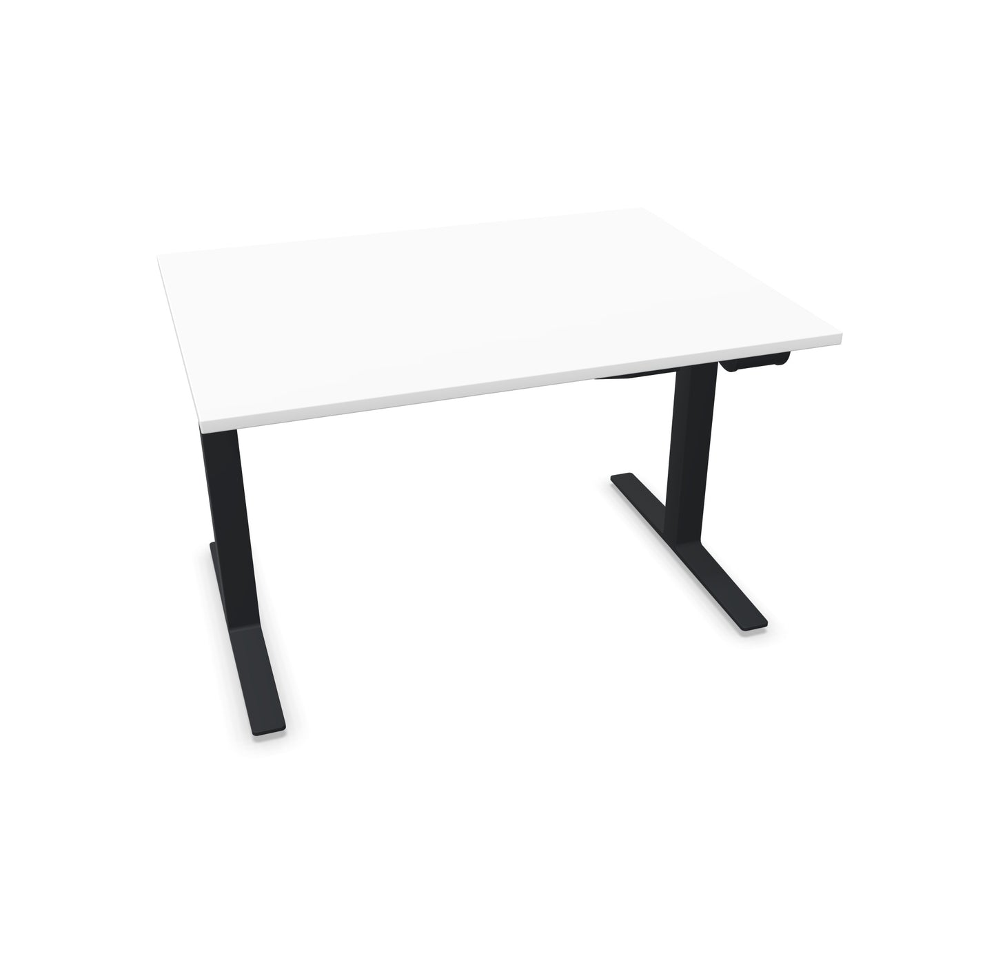 TALO.YOU Sitz-Steh-Schreibtisch mit Gaslift 1200x900mm Tischplatte Weiss - Gestell Schwarz - 6039232