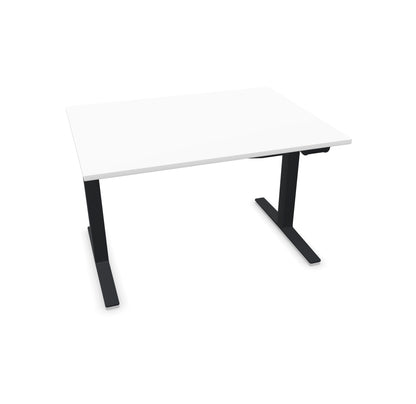TALO.YOU Sitz-Steh-Schreibtisch mit Gaslift 1200x900mm Tischplatte Weiss - Gestell Schwarz - 6039232