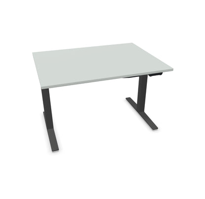 TALO.YOU Sitz-Steh-Schreibtisch mit Gaslift 1200x900mm Tischplatte Lichtgrau - Gestell Anthrazit - 6039245