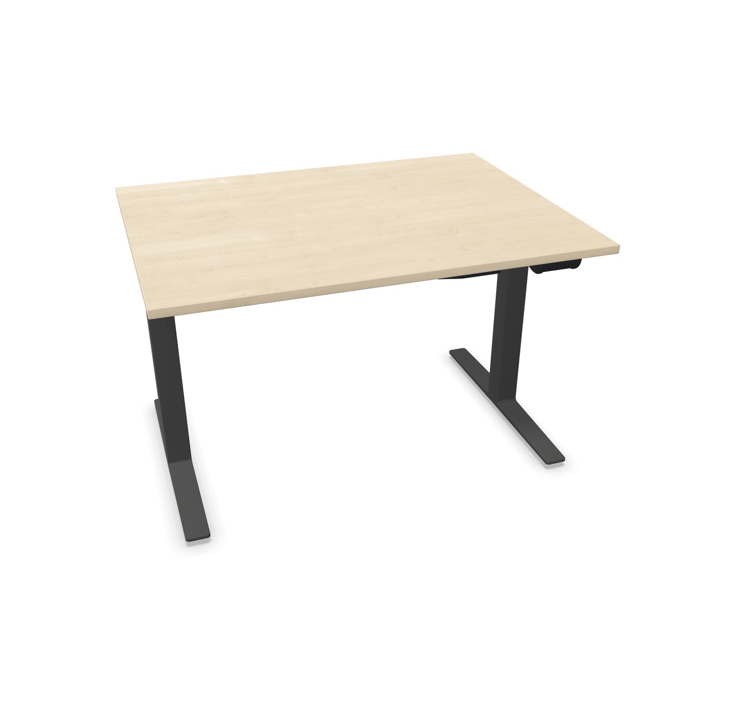 TALO.YOU Sitz-Steh-Schreibtisch mit Gaslift 1200x900mm Tischplatte Ahorndekor - Gestell Anthrazit - 6039246