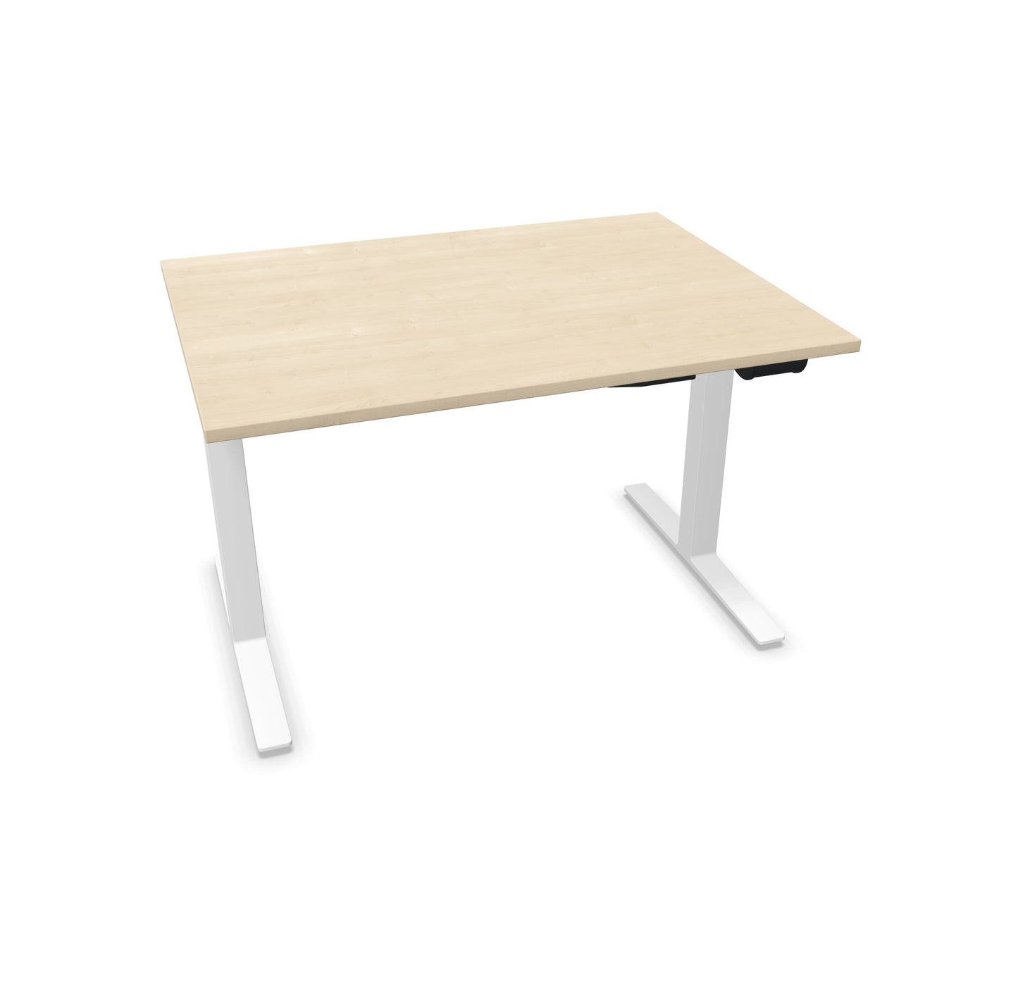 TALO.YOU Sitz-Steh-Schreibtisch mit Gaslift 1200x900mm Tischplatte Ahorndekor - Gestell Weiss - 6039252