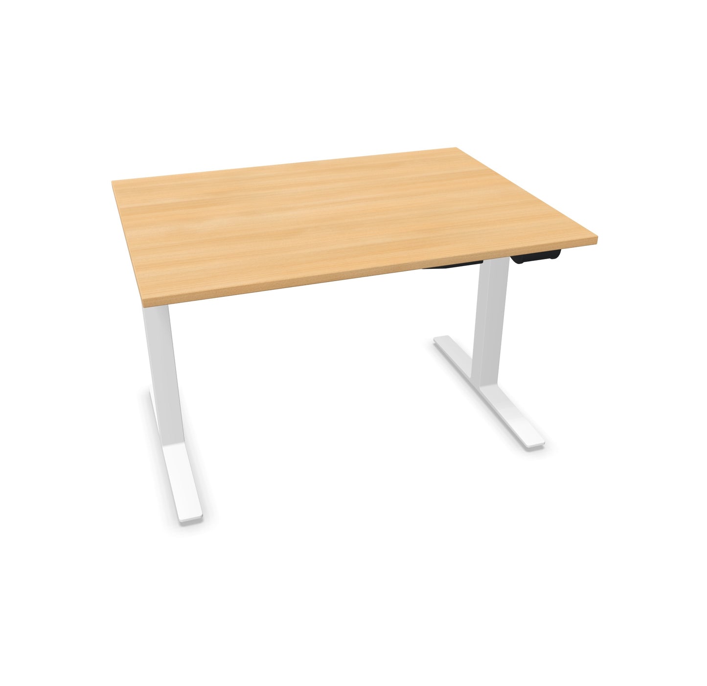 TALO.YOU Sitz-Steh-Schreibtisch mit Gaslift 1200x900mm Tischplatte Eichendekor - Gestell Weiss - 6039255