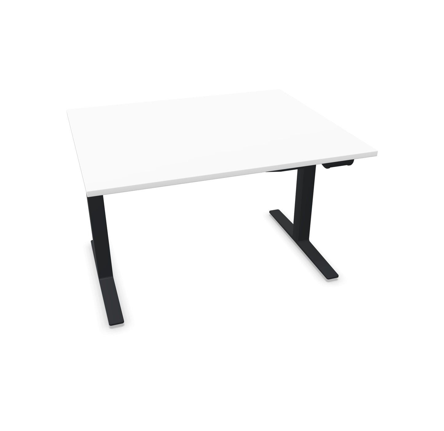 TALO.YOU Sitz-Steh-Schreibtisch mit Gaslift 1200x1000mm Tischplatte Weiss - Gestell Schwarz - 6039256