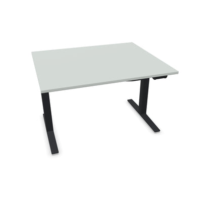 TALO.YOU Sitz-Steh-Schreibtisch mit Gaslift 1200x1000mm Tischplatte Lichtgrau - Gestell Schwarz - 6039257