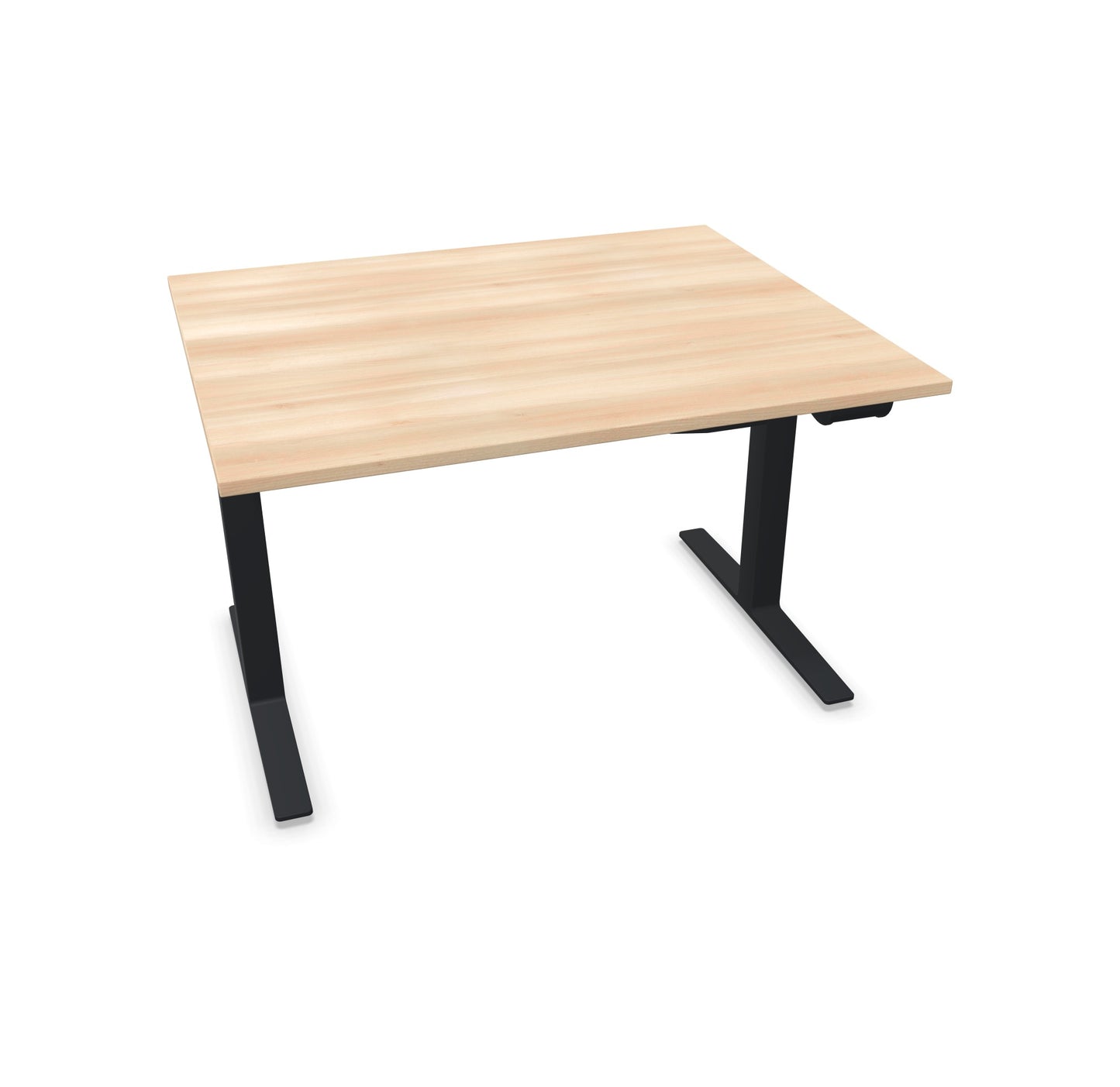 TALO.YOU Sitz-Steh-Schreibtisch mit Gaslift 1200x1000mm Tischplatte Akaziendekor - Gestell Schwarz - 6039259