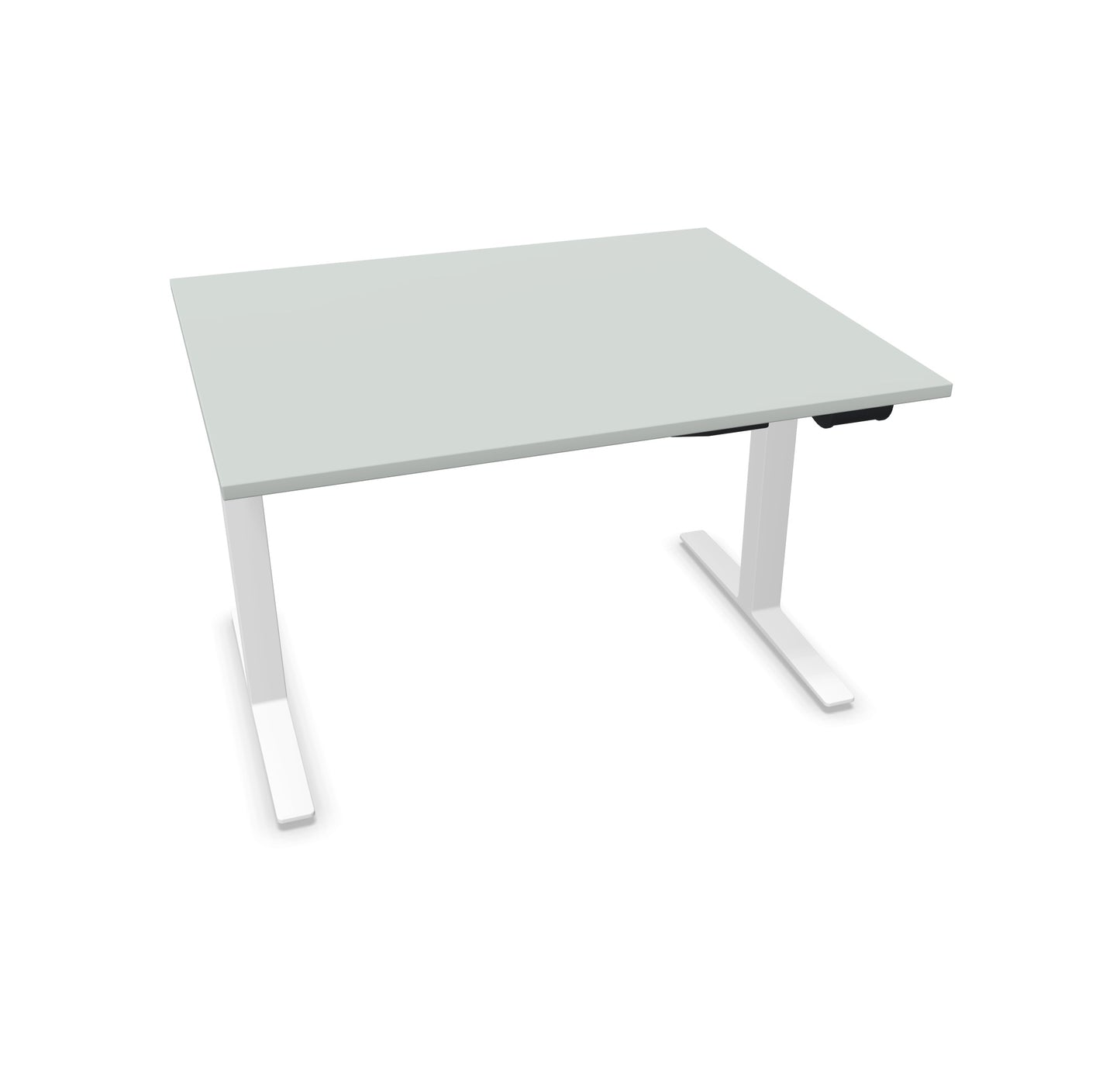 TALO.YOU Sitz-Steh-Schreibtisch mit Gaslift 1200x1000mm Tischplatte Lichtgrau - Gestell Weiss - 6039275