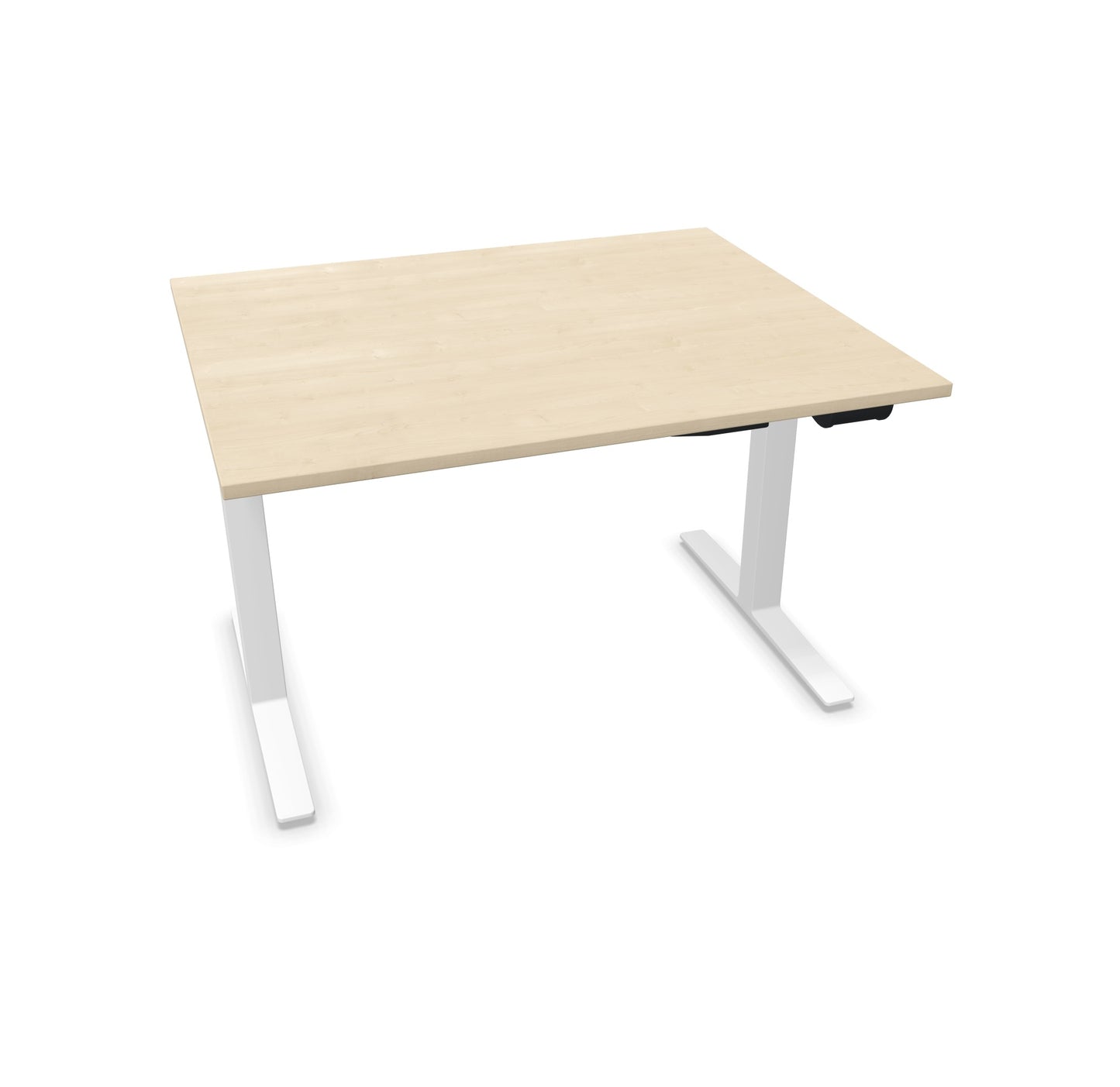 TALO.YOU Sitz-Steh-Schreibtisch mit Gaslift 1200x1000mm Tischplatte Ahorndekor - Gestell Weiss - 6039276