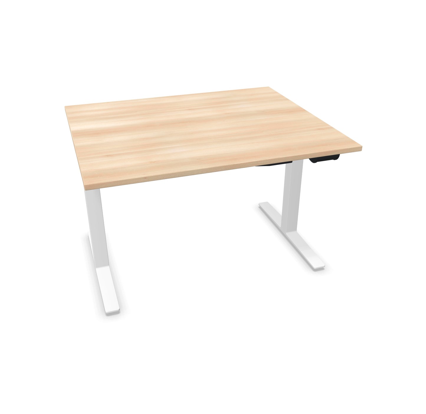 TALO.YOU Sitz-Steh-Schreibtisch mit Gaslift 1200x1000mm Tischplatte Akaziendekor - Gestell Weiss - 6039277