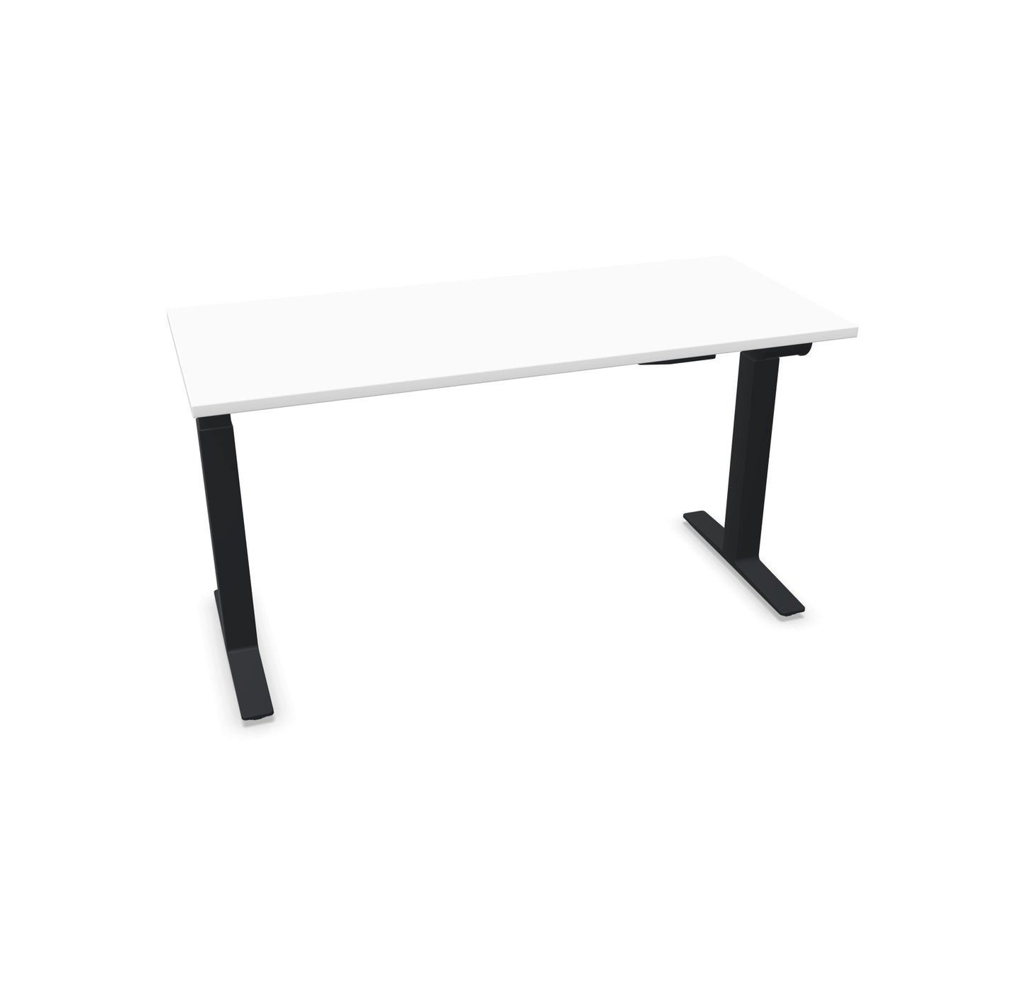TALO.YOU Sitz-Steh-Schreibtisch mit Gaslift 1400x600mm Tischplatte Weiss - Gestell Schwarz - 6039280