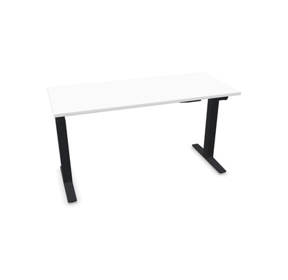 TALO.YOU Sitz-Steh-Schreibtisch mit Gaslift 1400x600mm Tischplatte Weiss - Gestell Schwarz - 6039280