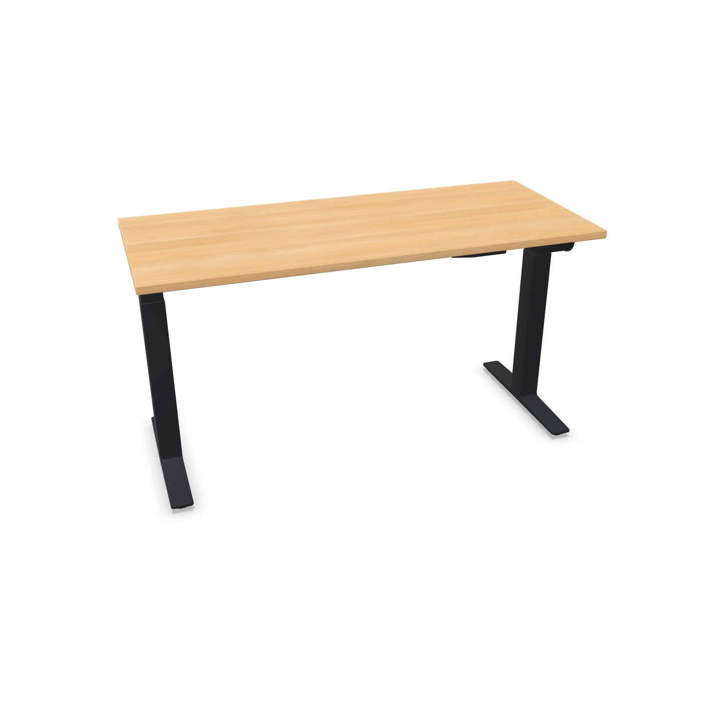 TALO.YOU Sitz-Steh-Schreibtisch mit Gaslift 1400x600mm Tischplatte Eichendekor - Gestell Schwarz - 6039285
