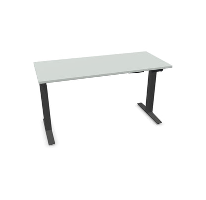 TALO.YOU Sitz-Steh-Schreibtisch mit Gaslift 1400x600mm Tischplatte Lichtgrau - Gestell Anthrazit - 6039293