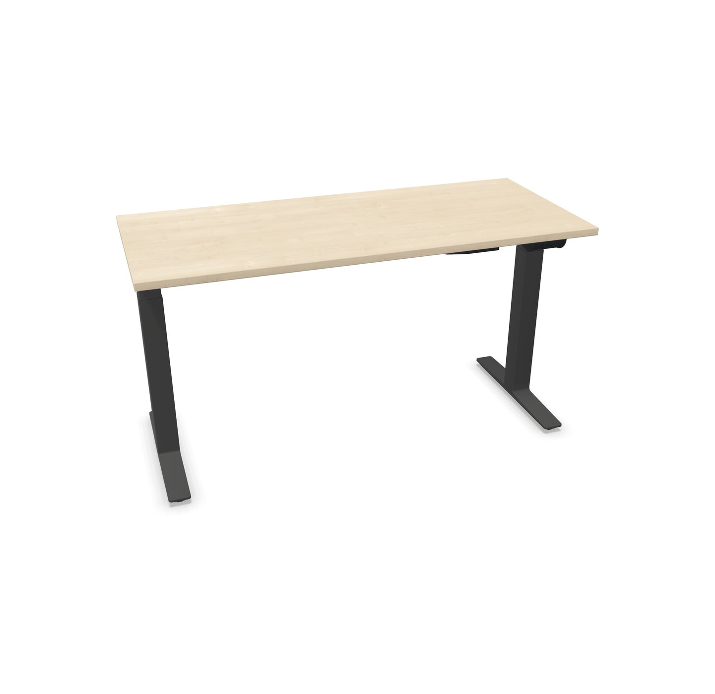 TALO.YOU Sitz-Steh-Schreibtisch mit Gaslift 1400x600mm Tischplatte Ahorndekor - Gestell Anthrazit - 6039294