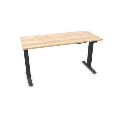 TALO.YOU Sitz-Steh-Schreibtisch mit Gaslift 1400x600mm Tischplatte Akaziendekor - Gestell Anthrazit - 6039295