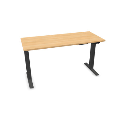 TALO.YOU Sitz-Steh-Schreibtisch mit Gaslift 1400x600mm Tischplatte Eichendekor - Gestell Anthrazit - 6039297